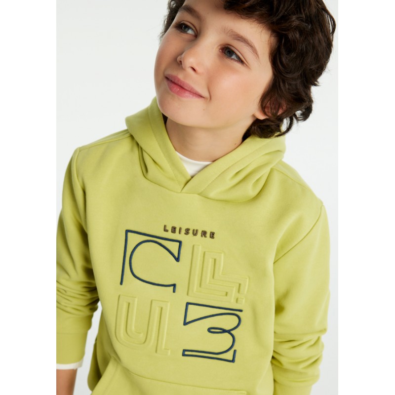 Pull embossed avec capuche